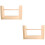 2Pcs Wooden Wool Spool Rack Light Brown Embroidery Thread Holder 6