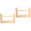2Pcs Wooden Wool Spool Rack Light Brown Embroidery Thread Holder 4
