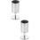 2Pcs Compact Stainless Steel Toothpick Case Silver Desktop Organizer 9