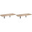 2Sets Wall Floating Shelves Solid Wood and Iron Storage Rack Khaki 4