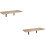 2Sets Wall Floating Shelves Solid Wood and Iron Storage Rack Khaki 8