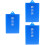 3Pcs Reusable Blue Plastic Writing Clipboard for Nurses and Office 7
