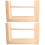 2Pcs Wooden Wool Spool Rack Light Brown Embroidery Thread Holder 5