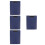 4Pcs Dark Blue Portable Clipboards for Office Students Writing Boards 2