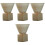 4Sets White Ceramic Coffee Mugs Japanese Style for Home Office Use 5