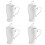 4Pcs Elegant White Ceramic Espresso Cups Multipurpose Coffee Mugs 7