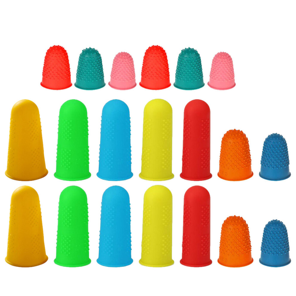 Artibetter 60Pcs Reusable Silicone Finger Anti-Skid Compact Finger Covers