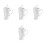 4Pcs Elegant White Ceramic Espresso Cups Multipurpose Coffee Mugs 5