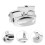 4Pcs Alloy Drum Leg Brackets Silver Floor Mount Replacement 5