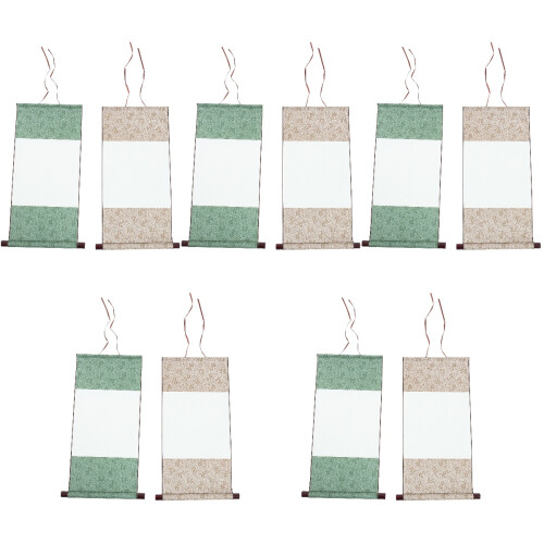 10Pcs Green Calligraphy Practicing Scroll Paper for Chinese Brush Art 2