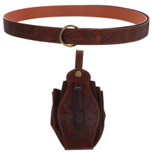 4Sets Viking Belt Pouch Medieval Renaissance Bag Rustic Brown