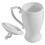 4Pcs Elegant White Ceramic Espresso Cups Multipurpose Coffee Mugs 2