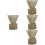 4Sets White Ceramic Coffee Mugs Japanese Style for Home Office Use 8
