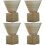 4Sets White Ceramic Coffee Mugs Japanese Style for Home Office Use 7
