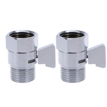 4Pcs Silver Shower Head Water Saver Shut Off Valve Metal