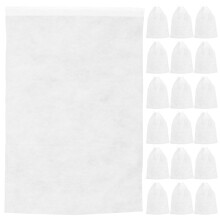 100Pcs Travel Shoe Storage Bags White Non-Woven Drawstring Organizer