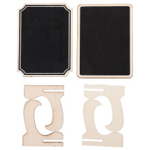 40Pcs Mini Chalkboard Signs Black Wood for Wedding Table Menu Memo