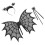 2Sets Durable Black Felt Halloween Wing Prop Set for Cosplay and Party 2
