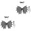 2Sets Durable Black Felt Halloween Wing Prop Set for Cosplay and Party 4