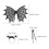 2Sets Durable Black Felt Halloween Wing Prop Set for Cosplay and Party 8