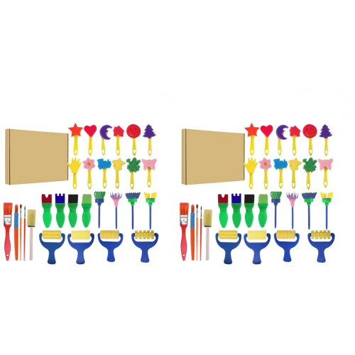 58Pièces Kit Peinture Éponge Pour Enfants Amusants 1