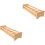 2Pcs Wooden Holder Organizer Light Brown for Home Bar 5