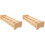 2Pcs Wooden Holder Organizer Light Brown for Home Bar 4