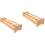 2Pcs Wooden Holder Organizer Light Brown for Home Bar 6