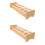 2Pcs Wooden Holder Organizer Light Brown for Home Bar 7