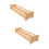2Pcs Wooden Holder Organizer Light Brown for Home Bar 9