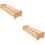 2Pcs Wooden Holder Organizer Light Brown for Home Bar 8