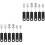 4Sets Portable Weighted Utensils for Disabled Elderly Black Spoon Fork 5