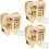 3Sets Kids Teeth Storage Box Light Yellow Wooden Tooth Organizer 6