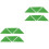 12Pcs Green Plastic Triangle Corner Guards for Foosball Tables 3