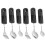 4Sets Portable Weighted Utensils for Disabled Elderly Black Spoon Fork 2