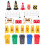 5Sets Mini Road Block Model Plastic Toy Assorted Color for Kids Play 2