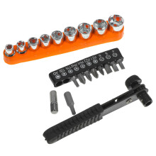 1Set Compact Ratchet Socket Wrench Set Quick-Release Tool Kit for Home