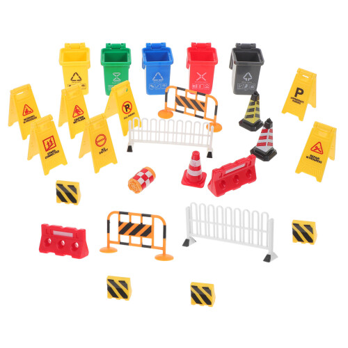 5Sets Mini Road Block Model Plastic Toy Assorted Color for Kids Play 2