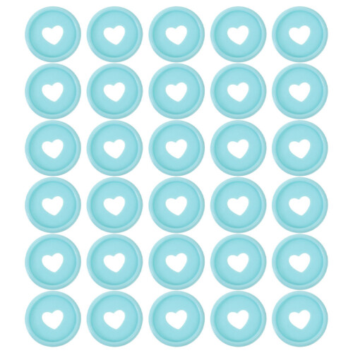 60Pcs Plastic Binding Discs Sky-Blue Round Binder Rings for Planner