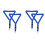 4Pcs Blue Phone Hanging Straps Polyester Cell Phone Lanyards for Neck 2