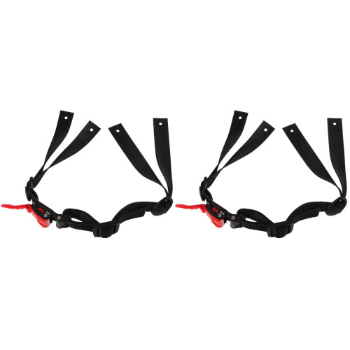 2Pcs Versatile Black Nylon Chin Straps with Metal Adjustment 2