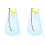 2Pcs Mesh Design Kids Beach Bag Sky-Blue Drawstring Pouch 3