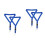 4Pcs Blue Phone Hanging Straps Polyester Cell Phone Lanyards for Neck 4