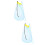 2Pcs Mesh Design Kids Beach Bag Sky-Blue Drawstring Pouch 7