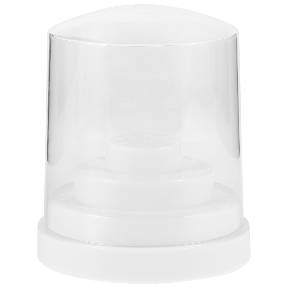 Villcase White 2Pcs Nail Drill Bits Organizer Plastic Storage Box For Salon