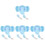 4Pcs Infant Dinnerware Sky-Blue Large Capacity Bowl with Fork Spoon 2