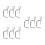 9Pcs Silver Pasta Machine Fixing Clips for Kitchen Handle Tool 10