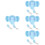 4Pcs Infant Dinnerware Sky-Blue Large Capacity Bowl with Fork Spoon 6