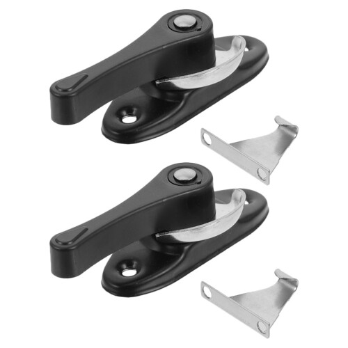 10Sets Black Stainless Steel Heavy Duty Push Latch for Doors Windows 2