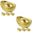 8Pcs Golden Metal Candy Boxes with Lid Multipurpose Storage Jars 8